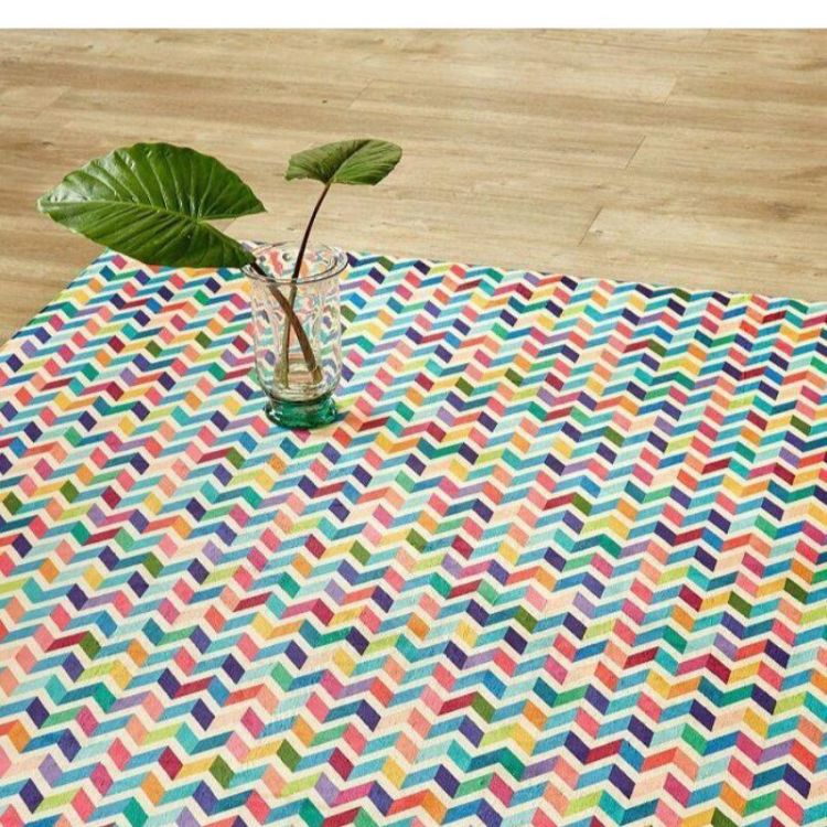 Picture of MULTI COLOURED CHEVRON (PRINTED RUG)