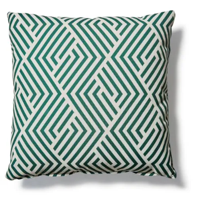 GEO GREEN PRINTED CUSHION