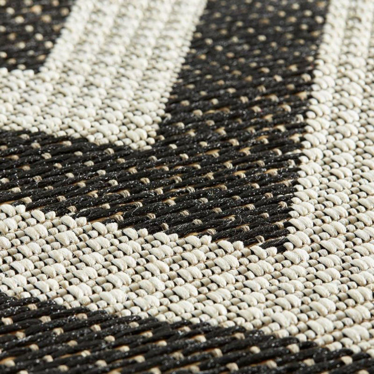 HERRINGBONE BLACK RUG