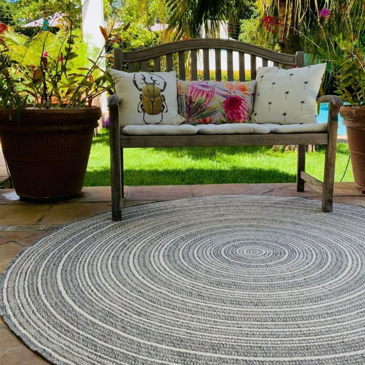 Picture of HYPNOTIZE SILVER ROUND RUG