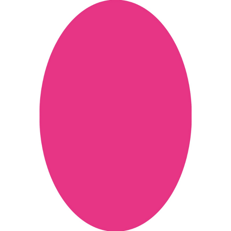 Picture of COLOUR CRUSH HOT PINK OVAL (PRINTED RUG)
