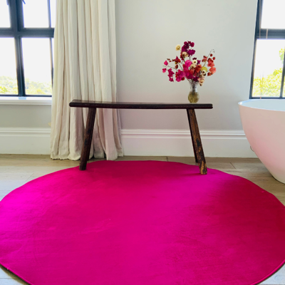 Picture of COLOUR CRUSH HOT PINK ROUND (PRINTED RUG)