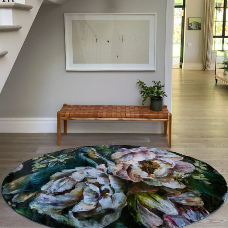 Picture of KIM BLACK CELEBRATING PARADISE OVAL RUG (PRINTED RUG)