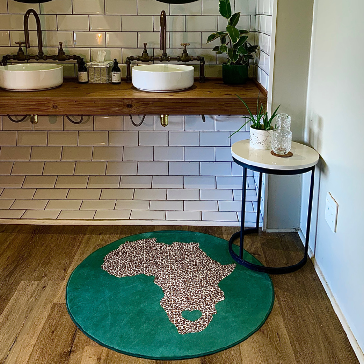 Picture of AFRICA ANIMAL PRINT JADE ROUND (PRINTED RUG)