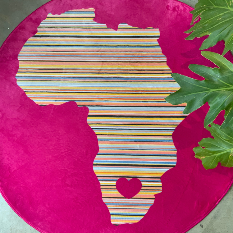 Picture of AFRICA CANDYSTRIPE PINK ROUND (PRINTED RUG)
