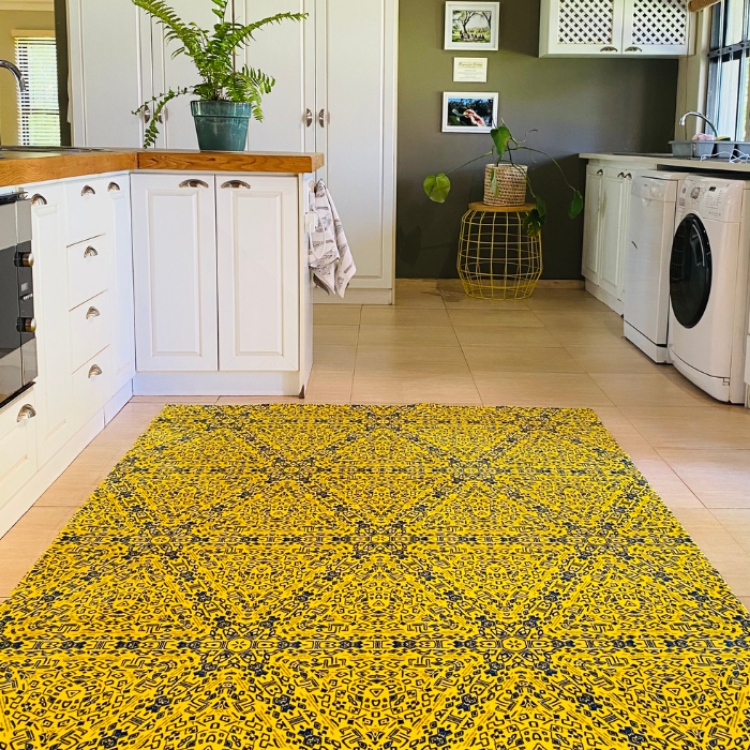 Picture of IMPRINT_ZA  | YELLOW (PRINTED RUG)