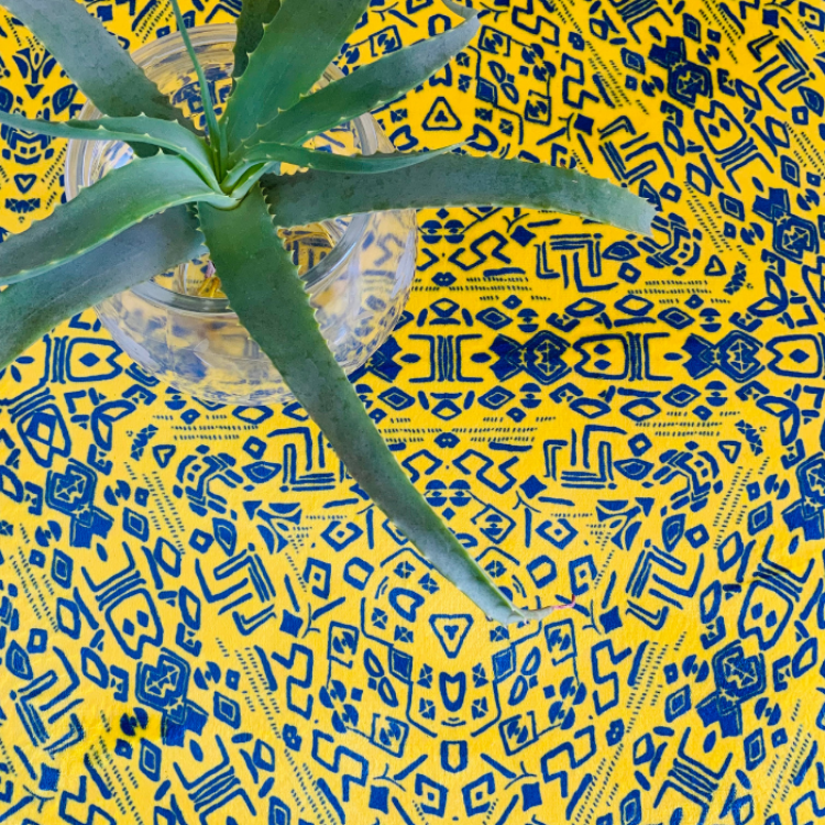 Picture of IMPRINT_ZA  | YELLOW (PRINTED RUG)