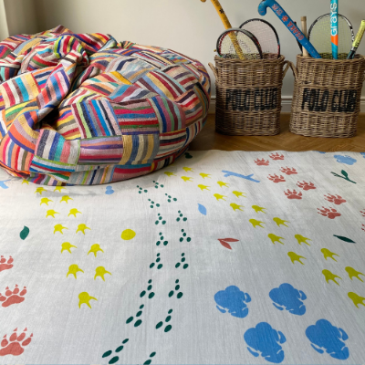 Picture of FOOTPRINTS MULTICOLOURED | ZIMEMA CTCA (PRINTED RUG)