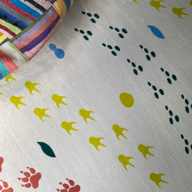 Picture of FOOTPRINTS MULTICOLOURED | ZIMEMA CTCA (PRINTED RUG)