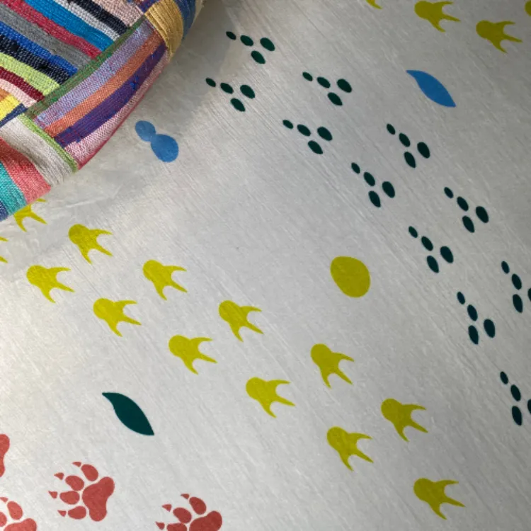 Picture of FOOTPRINTS MULTICOLOURED | ZIMEMA CTCA (PRINTED RUG)