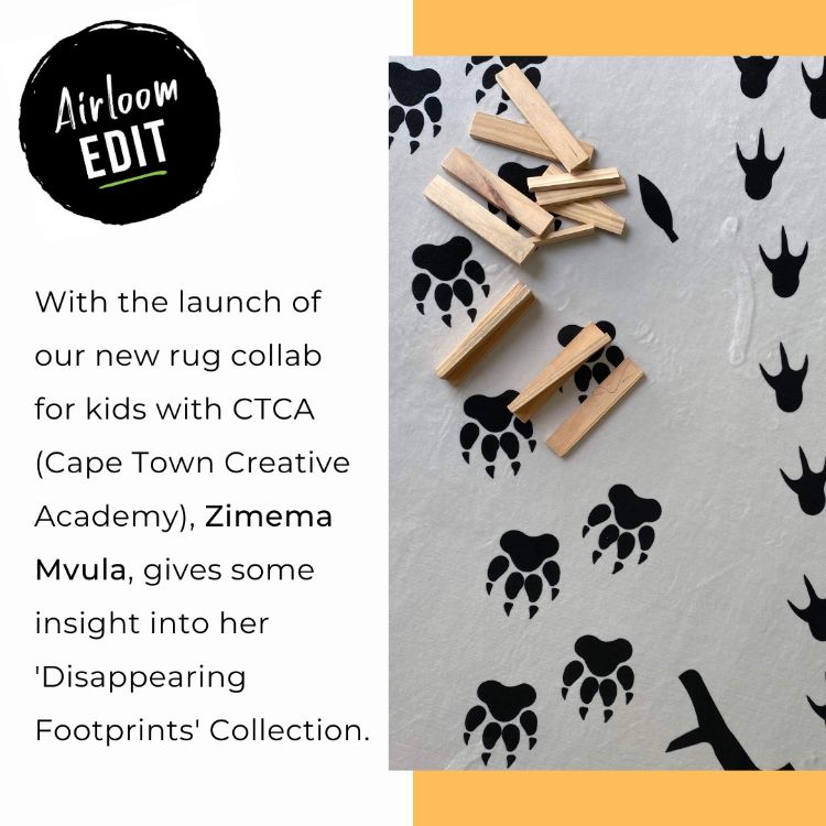 Picture of FOOTPRINTS MULTICOLOURED | ZIMEMA CTCA (PRINTED RUG)