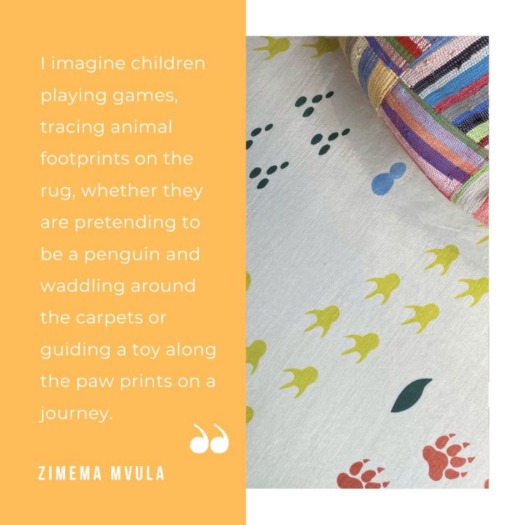 Picture of FOOTPRINTS MULTICOLOURED | ZIMEMA CTCA (PRINTED RUG)
