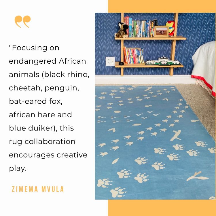 Picture of FOOTPRINTS MULTICOLOURED | ZIMEMA CTCA (PRINTED RUG)