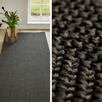 Picture of NATURAL LOOK WEAVE BLACK FACTORY SHOP OUTDOOR RUNNERS