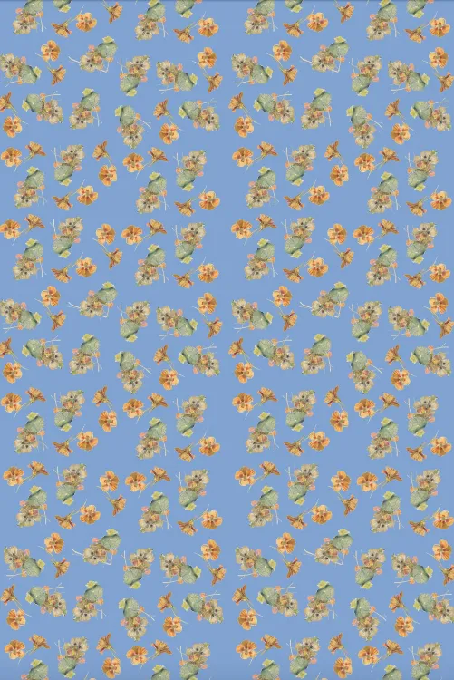 Picture of NASTURTIUM BLUE (TABLECLOTH)