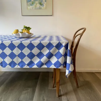 Picture of CHECKER BLUE (TABLECLOTH)