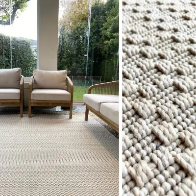 Picture of KNOTTED ECRU OUTDOOR RUG