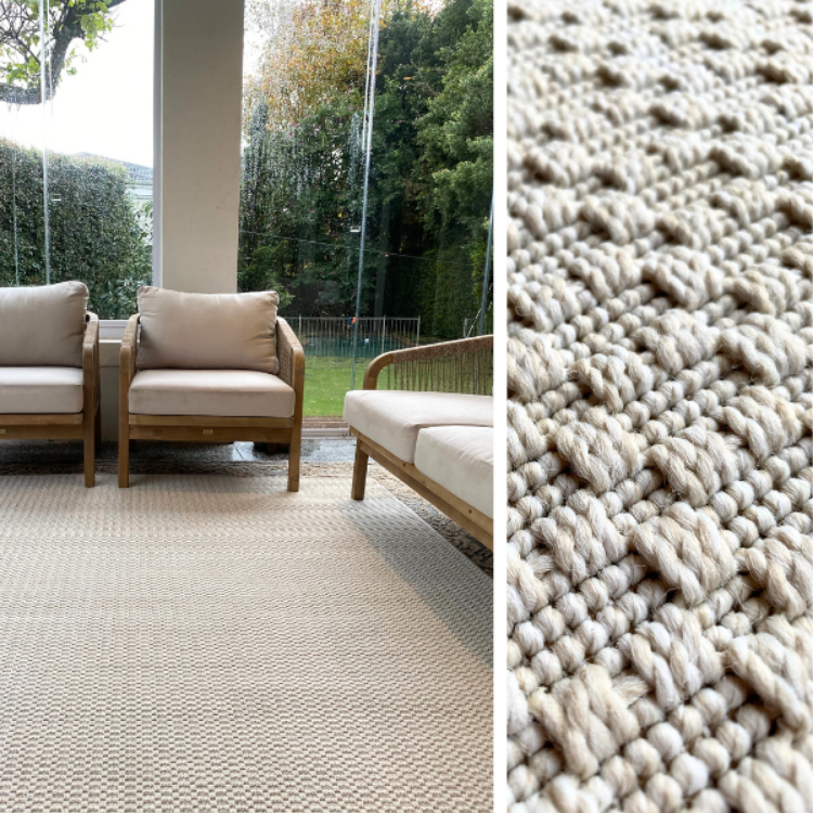 Picture of KNOTTED ECRU OUTDOOR RUG