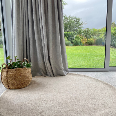 Picture of Soft & Silky Blanched Almond Round Rug