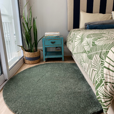 Picture of Soft & Silky Sage Green Round Rug